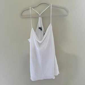 NWT Express Satin White Cowl Neck Cami